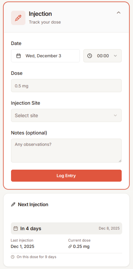GLP Buddy app screenshot